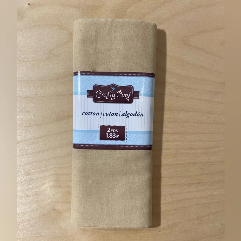 Crafty Cuts Cotton Fabric in Tan 2 Yards (OQ)